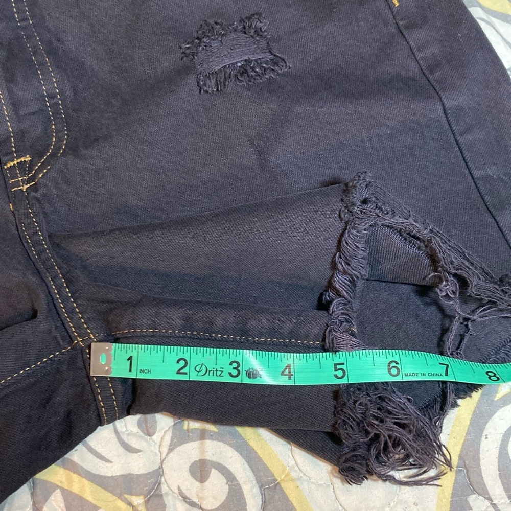 Pistola Black Raw Hem Button Fly Shorts Size 30 High Rise - Picture 6 of 14